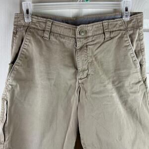 Faded Glory Mens Chino Shorts Size 34 Slash Pockets Zip Pocket